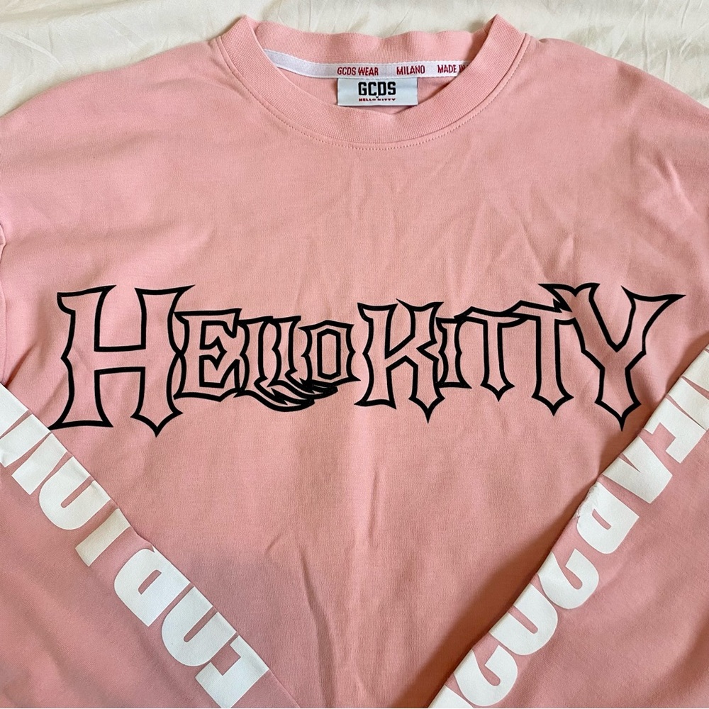 GCDS x Hello Kitty Long Sleeve T-Shirt Pink